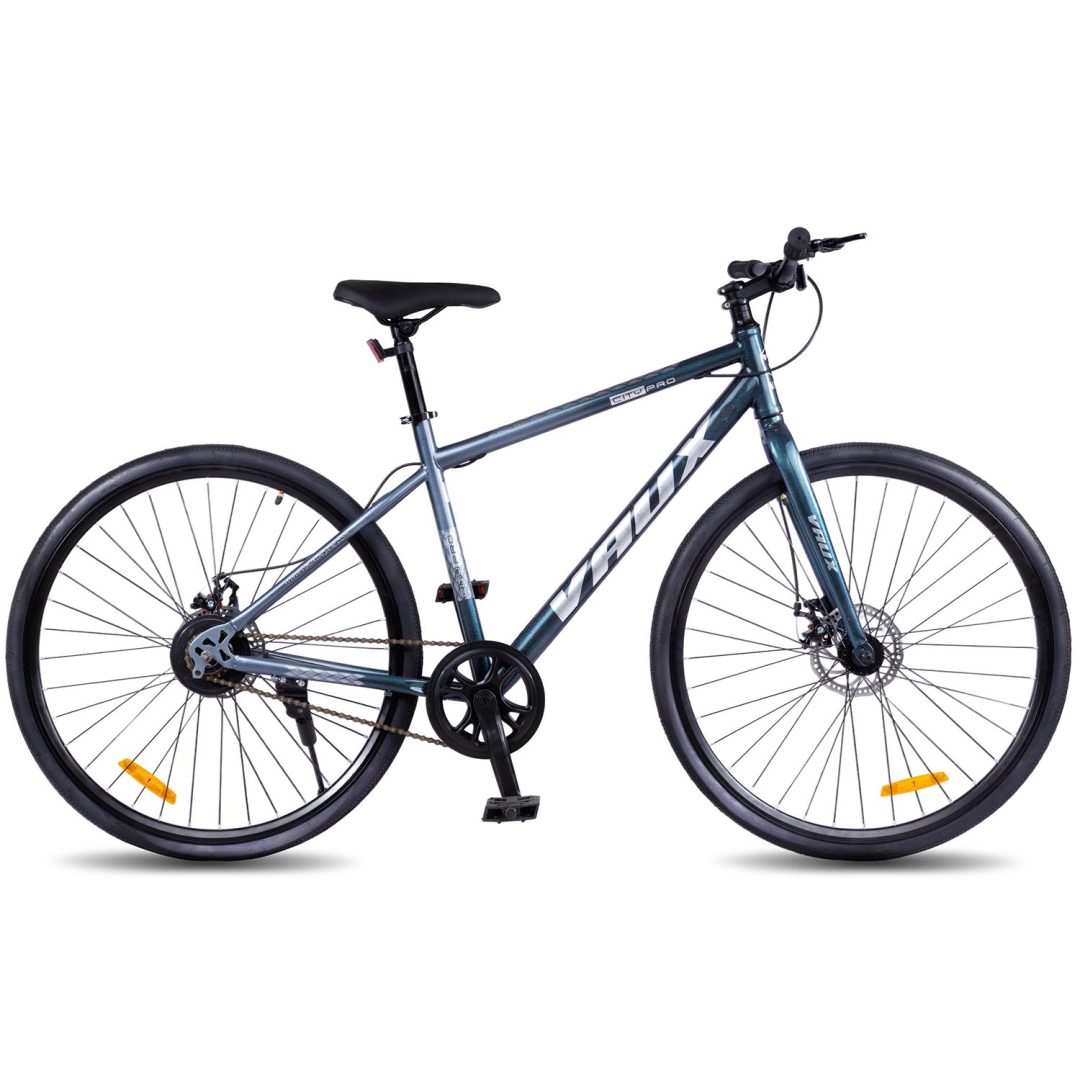 City-Pro 700C (Rigid Fork, Single Speed) - Grey/Blue